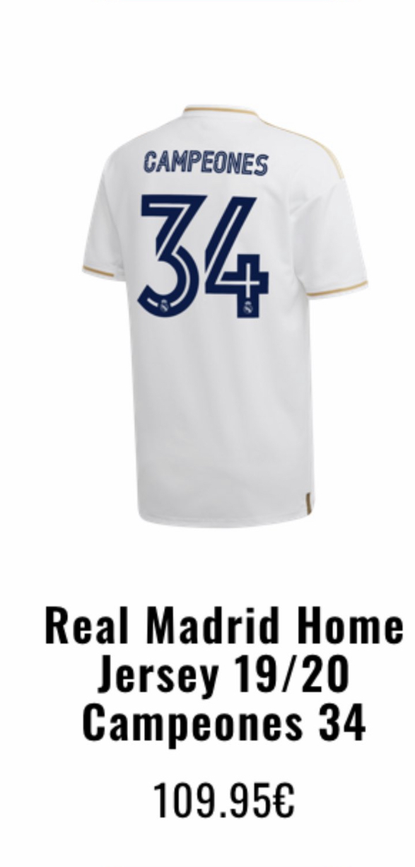 ¡El Real Madrid pone en venta la camiseta de campeones de Liga!