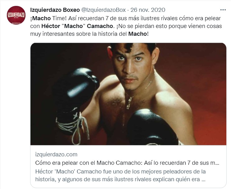 Héctor 'Macho' Camacho, boxeador de Puerto Rico