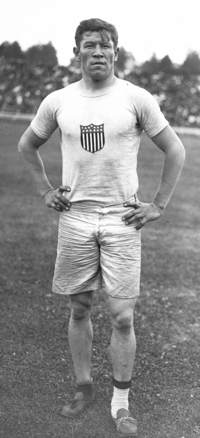 Jim Thorpe en los Juegos Olímpicos de Estocolmo 1912.