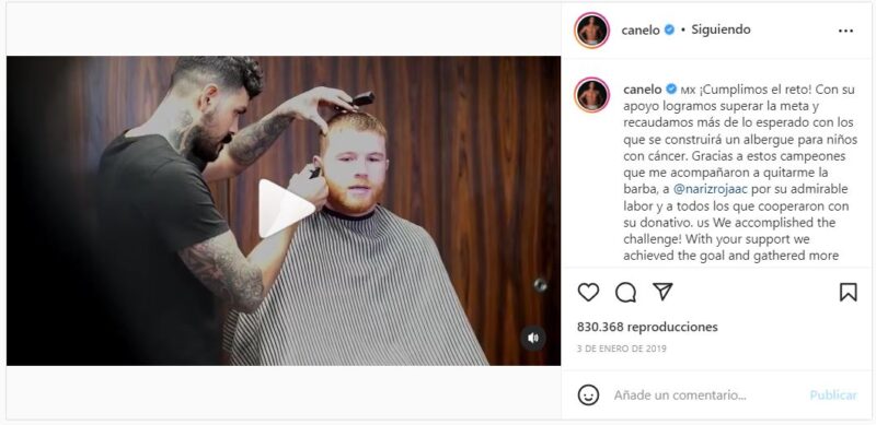Canelo Álvarez dona su barba