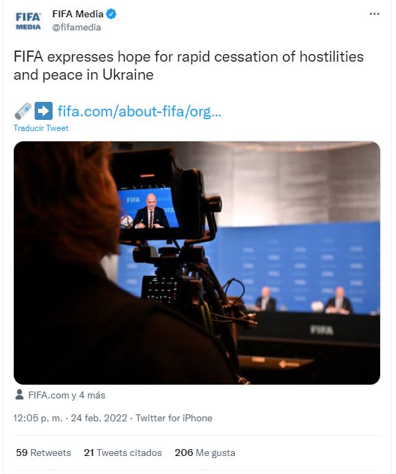 FIFA, Ucrania y Rusia