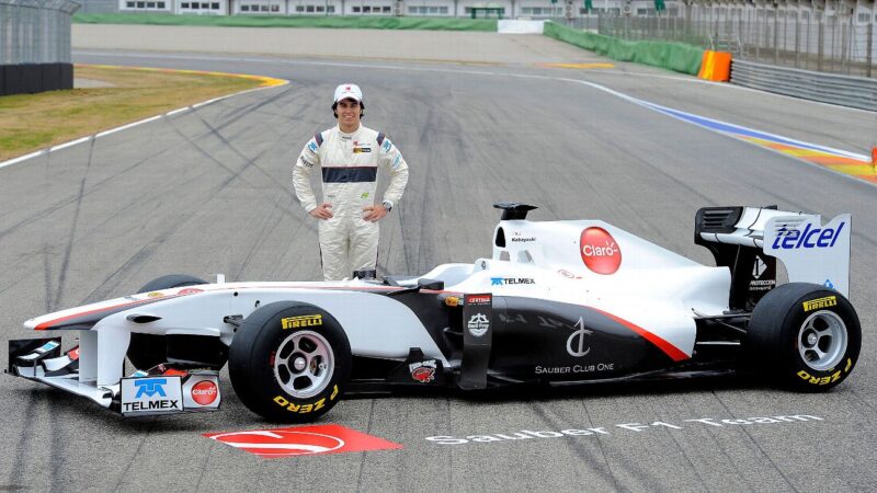 Checo Pérez en su temporada debut en la Fórmula 1 con Sauber
