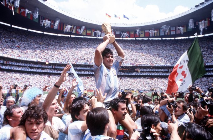 Argentina ganó el Mundial de México 1986, tras vencer a Alemania en el Estadio Azteca