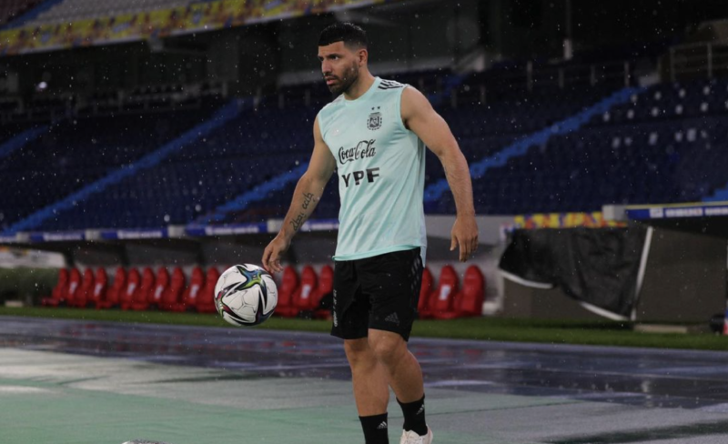 El Kun Agüero con la selección de Argentina