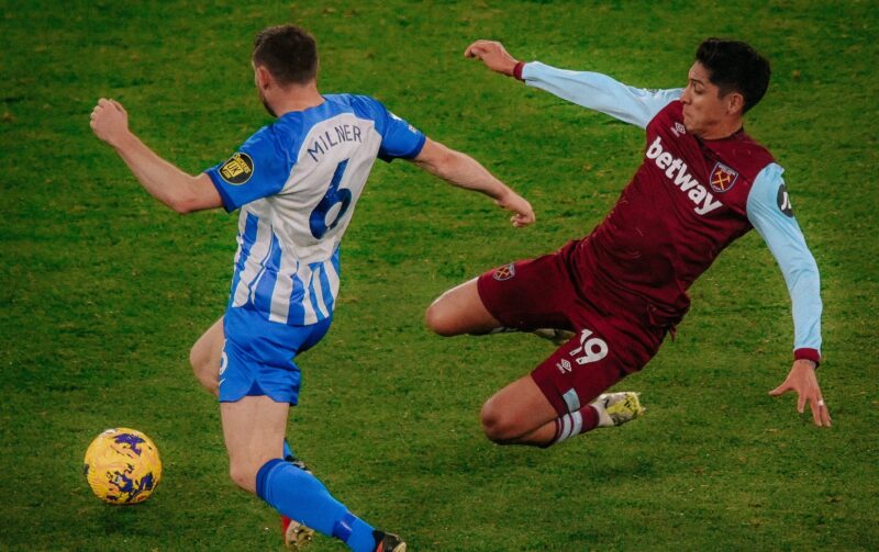 West Ham y Edson Álvarez empatan en casa con Brighton West Ham