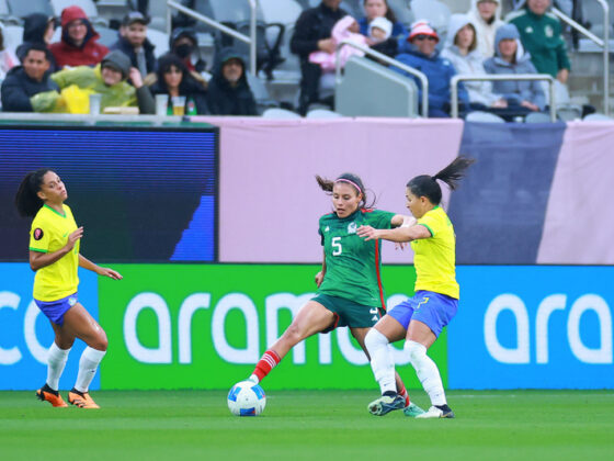 ¡Selección mexicana queda fuera de la Copa Oro W 2024! La selección mexicana en la derrota ante Brasil en las Semifinales de la Copa Oro W. (Foto: 'X' Selección Nacional de México Femenil)