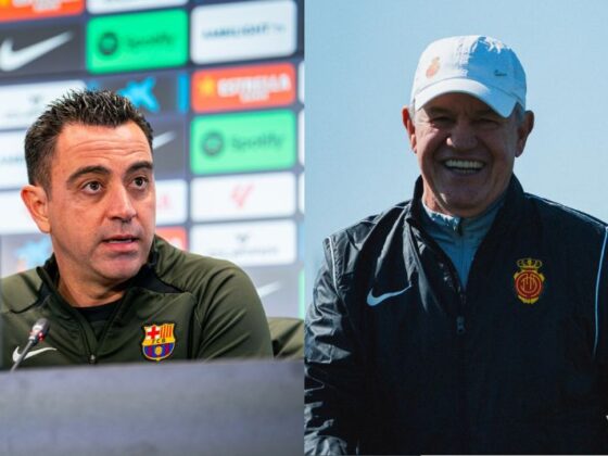 ¡Xavi Hernández elogia al DT mexicano Javier Aguirre! Xavi Hernández en rueda de prensa previa a la jornada 28 de La Liga contra el Mallorca de Javier Aguirre. (Fotos: 'X' Mallorca / FC Barcelona)