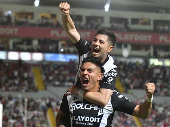 Necaxa sigue luchando por pase directo a liguilla al vencer a Santos Foto: Imago7/ Ramón Balandrán - Ricardo Monreal en festejo de gol, durante el partido correspondiente a la jornada 15 del torneo Clausura 2024 de la Liga BBVA MX, entre los rayos del Necaxa y los Guerreros de Santos Laguna