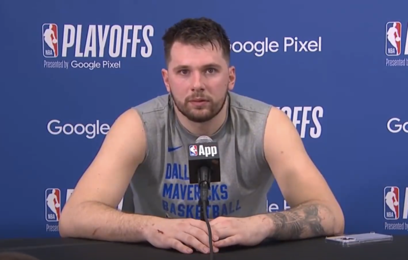 Video: Luka Doncic se responsabilizó de la derrota ante los Celtics Conferencia de prensa. Luka Doncic. (via @NBA)
