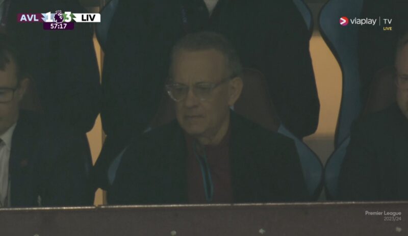 Tom Hanks vibra con el empate del Aston Villa (Vídeo) Tom Hanks