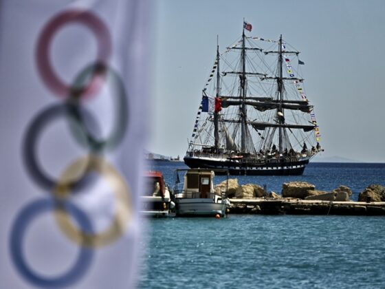 París 2024: Belem, el mítico barco que trasladó la antorcha olímpica Belem, el mítico velero que trasladó la antorcha olímpica para París 2024 desde Grecia hasta Marsella. (Foto: EFE)