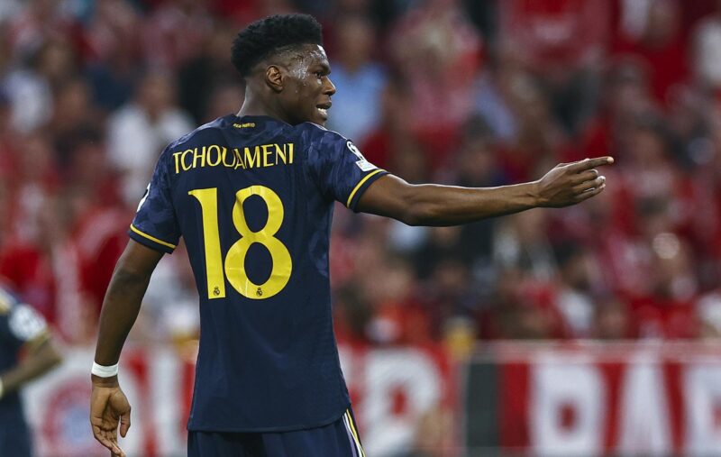 El jugador del Real Madrid, Auelien Tchouameni. EFE/EPA/FILIP SINGER