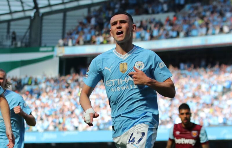El jugador del Manchester City Phil Foden durante el partido de la Premier League que han jugado Manchester City y West Ham United, en Manchester, Reino Unido. EFE/EPA/ASH ALLEN