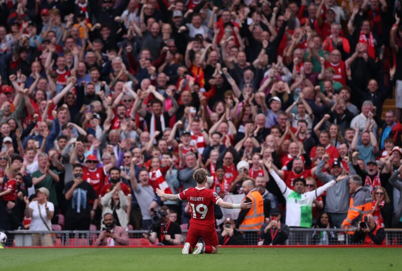 ESTADISTICAS COMPLETAS: Liverpool 4-2 Tottenham Elliott, tras marcar el 4-0. EFE/EPA/ADAM VAUGHAN.