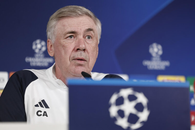 El entrenador del Real Madrid, Carlo Ancelotti. EFE/Sergio Pérez