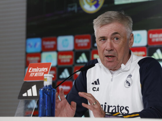 Ancelotti: "La decisión de Kroos es la de un hombre con huevos" El entrenador del Real Madrid Carlo Ancelotti durante la rueda de prensa tras el entrenamiento celebrado este viernes en la Ciudad Deportiva del Real Madrid.-EFE/JJ Guillén