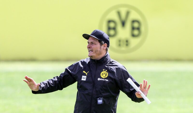 Edin Terzic dejará el banquillo del Borussia Dortmund El entrenandor de Borussia Dortmund Edin Terzicdurante el entrenamiento de hoy. EFE/EPA/FRIEDEMANN VOGEL
