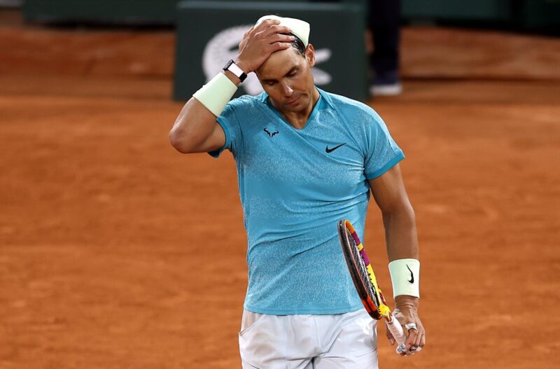 El español Rafael Nadal durante su partido de primera ronda de París. EFE/EPA/YOAN VALAT