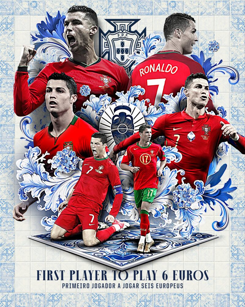 Cristiano Ronaldo: Primer jugador en disputar seis Eurocopas Cristiano Ronaldo: Primer jugador en disputar seis Eurocopas