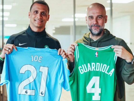 Pep Guardiola y su charla con el coach de Boston Celtics Pep Guardiola y su charla con el coach de Boston Celtics