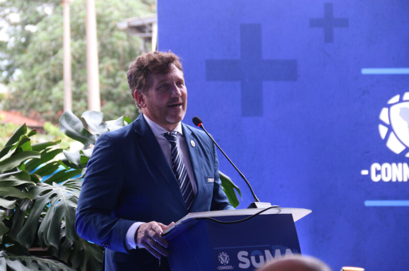 Copa América: supera el millón de espectadores en plena fase de grupos Fotografía de archivo del presidente de la Conmebol, Alejandro Domínguez. EFE/ Nina Osorio