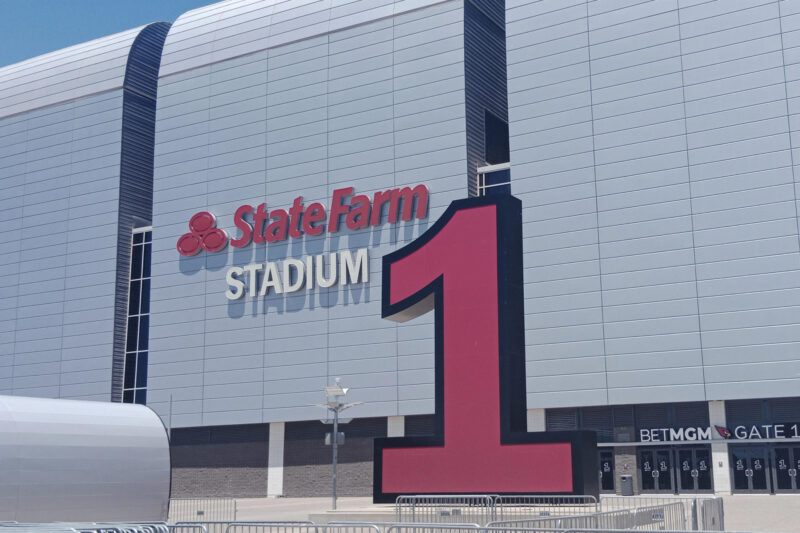 Los Ángeles Rams y el detrás de su logística para jugar en Arizona Fotografía del estadio en el State Farm este jueves, en Glendale (EE.UU.). EFE/ Claudia Aguilar