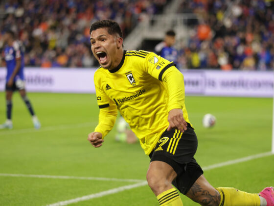 'Cucho' Hernández es elegido jugador del mes en la MLS Fotografía de archivo en la que se registró una de las celebraciones del atacante colombiano Juan Camilo 'Cucho' Hernández con el club estadounidense de fútbol Columbus Crew, durante un partido de la MLS, en el TQL Stadium de Cincinnati (Ohio, EE.UU.). EFE/Mark Lyons