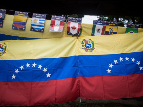 Venezuela, a la final de la Serie Mundial de Pequeñas Ligas 2024 Fotografía de un puesto de venta de banderas de Venezuela en Caracas (Venezuela). EFE/ Miguel Gutierrez