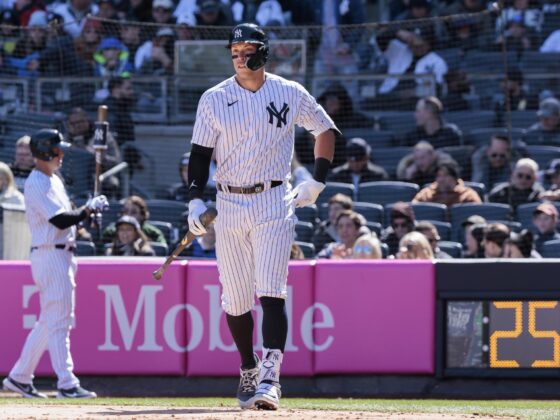 MLB 2024: Los favoritos en las apuestas al MVP de la Serie Mundial el jardinero de los Yanquis de Nueva York, Aaron Judge (c). EFE/EPA/JUSTIN LANE
