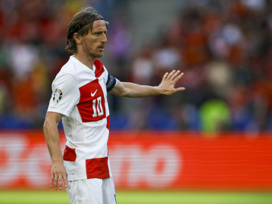 Croacia 2-2 Albania: Resultado, resumen y estadísticas El centrocampista de la selección croata Luka Modric reacciona durante el partido del grupo B de la Eurocopa 2024 entre España y Croacia, en el Estadio Olímpico de Berlín, Alemania. EFE/Alberto Estévez