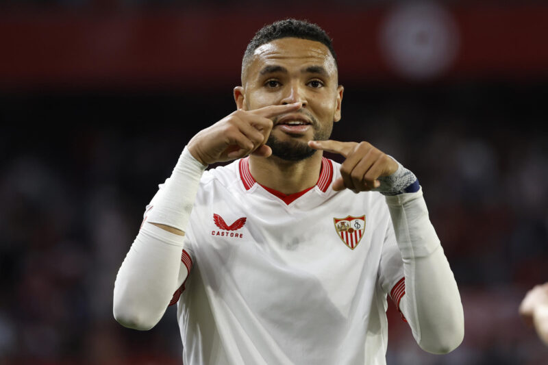 Youssef En-Nesyri, en una foto de archivo con el Sevilla. EFE/ Julio Muñoz
