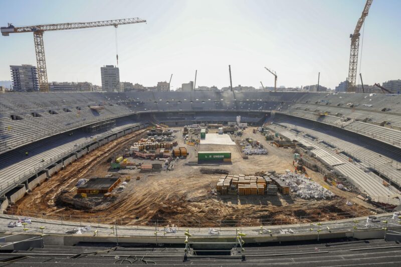Imagen de archivo de las obras en el Spotfy Camp Nou. EFE/Enric Fontcuberta