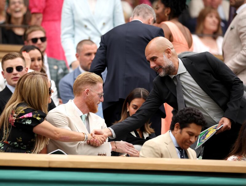 Alexander Zverev le pidió a Pep Guardiola que lo entrene en Wimbledon Pep Guardiola, a su llegada a la pista central de Wimbledon. EFE/EPA/ADAM VAUGHAN