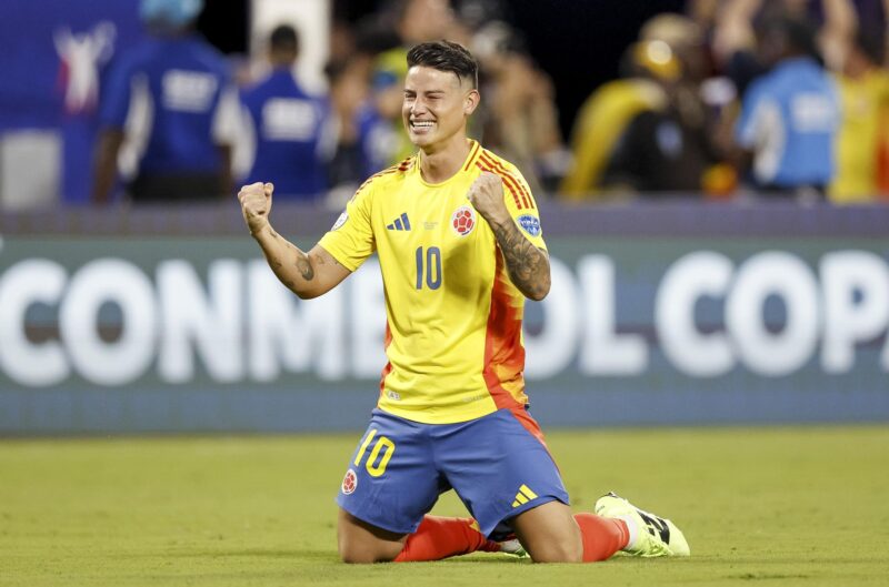 James Rodríguez, uno  de los cinco futbolistas que jugó con la selección de Colombia el Mundial 2014. EFE/EPA/ERIK S. LESSER