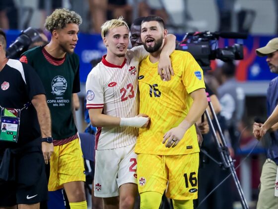 Copa América: MLS, fruto del éxito y el crecimiento de Canadá Los canadienses Liam Millar y Maxime Crepeau reaccionan después de vencer a Venezuela en los curtos de final de la Copa América en la tanda de penaltis en Arlington, Texas. EFE/EPA/KEVIN JAIRAJ