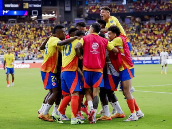 Colombia 1-0 Uruguay: Resultado, resumen y estadísticas Jugadores de la selección colombiana de fútbol fueron registrados el pasado 6 de julio al celebrar el gol que Miguel Ángel Borja le anotó a Panamá, el quinto en el triunfo de los cafeteros por 5-0 a los canaleros por los cuartos de final de la Copa América, en el estadio State Farm de Glendale (Arizona, EE.UU.). EFE/John G. Mabanglo