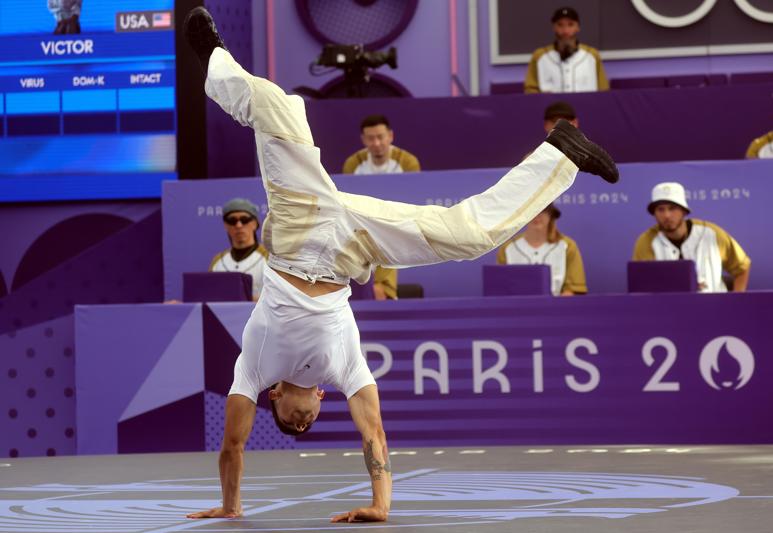 Victor Montalvo durante su participación en París 2024