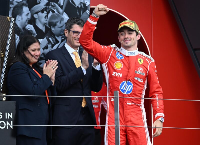 El monegasco Charles Leclerc (Ferrari), ganador este domingo del Gran Premio de Gran BretañaEFE/EPA/PETER POWELL